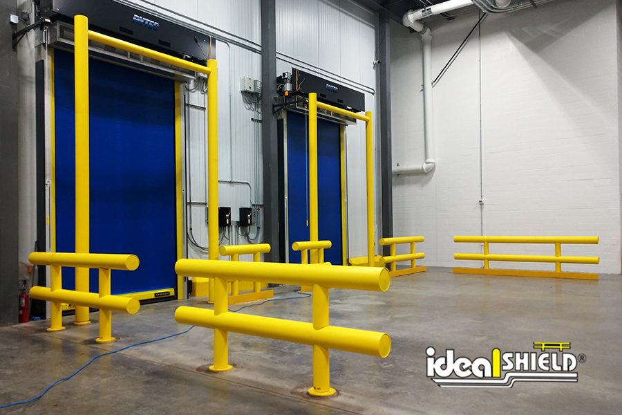 Ideal Shield's Heavy Duty Guardrail and Goal Posts at a distribution center
